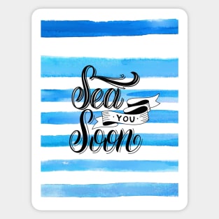 Sea you soon [Positive tropical motivation] Sticker